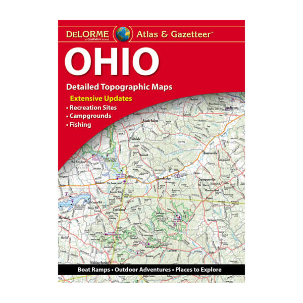 Delorme Ohio OH Atlas and Gazetteer Topo Road Map Topographic Maps