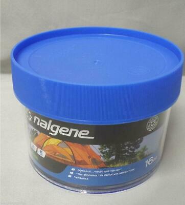 Nalgene Outdoor Storage Container 16oz BPA-Free Clear Bottle w/Blue Lid