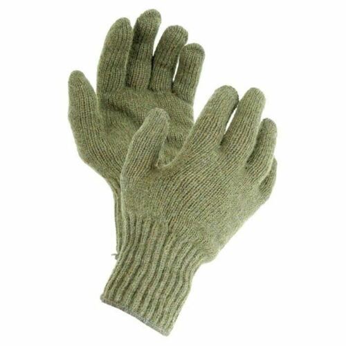 Newberry Knitting Wool/Nylon Blend Liner Gloves Pair Size M Forest Green Glove