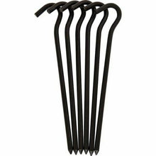 Load image into Gallery viewer, Liberty Mountain Ultralight Hard Anodized Aluminum Hook Stakes Black 6-Pack
