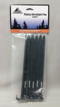 Load image into Gallery viewer, Liberty Mountain Phatty Tent Stakes Black Hard Anodized Aluminum Peg 6-Pack
