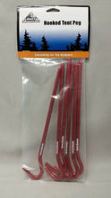 Load image into Gallery viewer, Liberty Mountain Ultralight Hard Anodized Aluminum Hook Stakes Red 6-Pack
