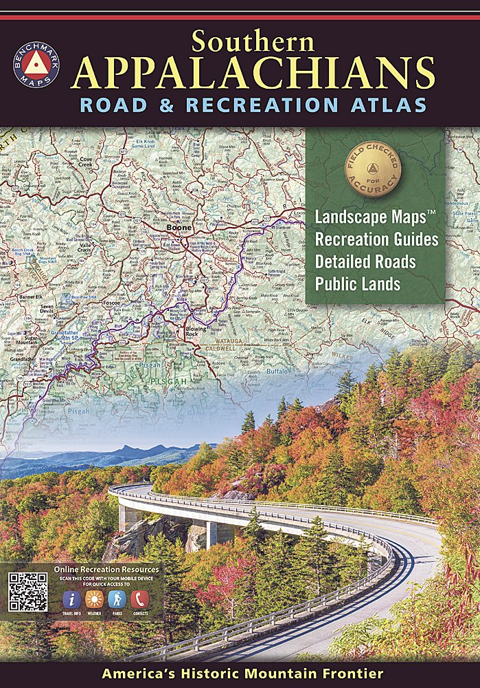 National Geographic Benchmark Southern Appalachians Road & Recreation Atlas BE0BENAPAT