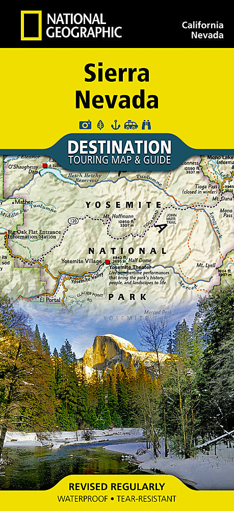 National Geographic Destination Travel Map California CA Sierra Nevada DM01020627