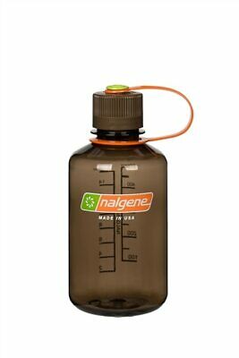 Nalgene Narrow Mouth 16oz Loop Top Water Bottle Woodsman w/Brown Lid BPA Free