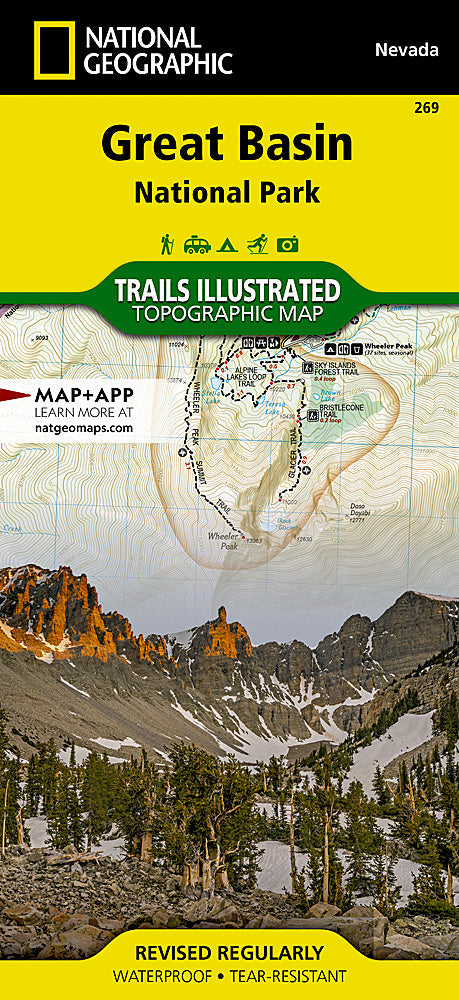 National Geographic Trails Illustrated NV Great Basin National Park Map TI00000269