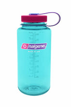 Load image into Gallery viewer, Nalgene Wide Mouth 32oz Bottle Surfer Aqua with Magenta Cap
