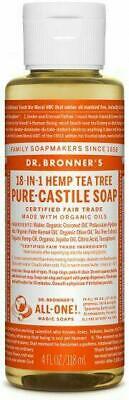 Dr Bronner's / Bronners 18-In-1 Hemp Tea Tree Pure-Castile Soap 4 oz Organic