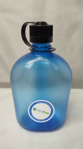 Nalgene Oasis Tritan NM 32oz Canteen Water Bottle Blue w/Black Lid