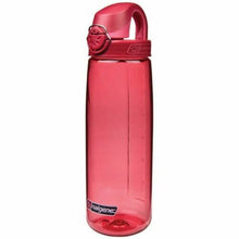 Load image into Gallery viewer, Nalgene On The Fly 24oz Water Bottle Clear Red w/Beet Red OTF Cap - BPA Free
