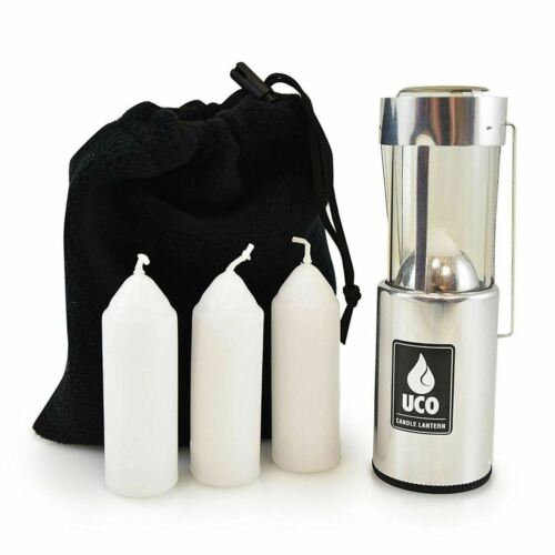 UCO Original Aluminum Candle Lantern w/3 Candles & Fleece Bag Value Pack