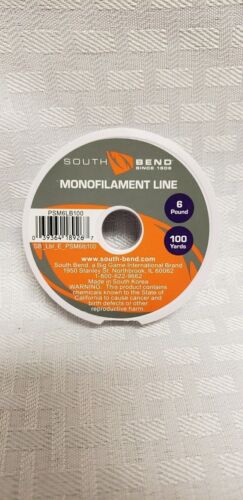 South Bend Fishing Monofilament Line - Small Diameter, 6lb Test, 100 Yards