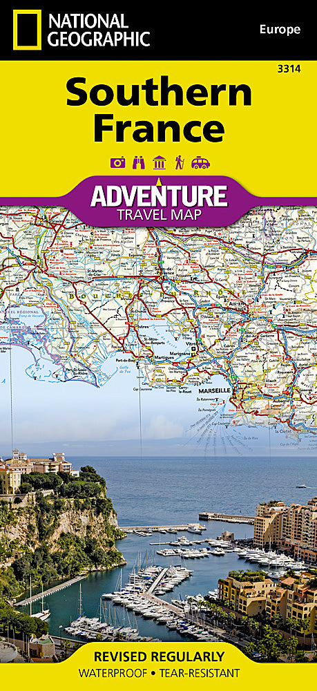 National Geographic Adventure Map Southern France Europe AD00003314