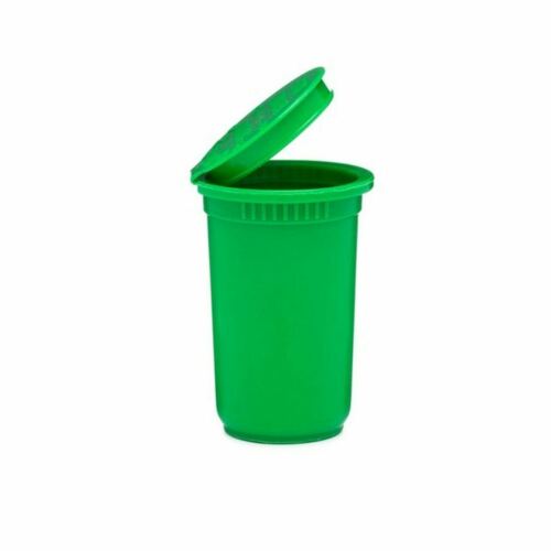 Flipz 3oz Pop-Top Medical Grade Green Jar 3-Pack - Made in USA--BPA Free