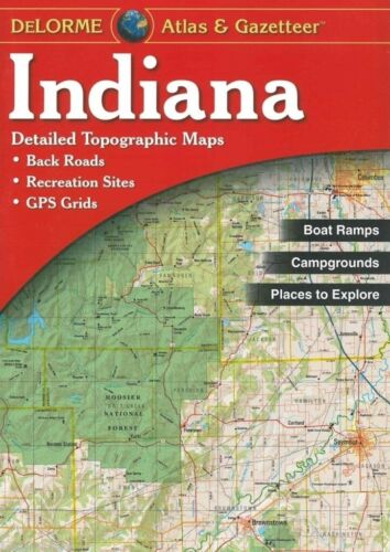 Delorme Indiana IN Atlas and Gazetteer Topo Road Map Topographic Maps