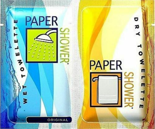 Paper Shower Original Body Wipes Wet & Dry Towelettes 10