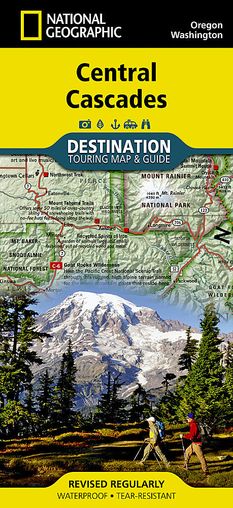 National Geographic Central Cascades Destination Touring Map & Guide DM01020690