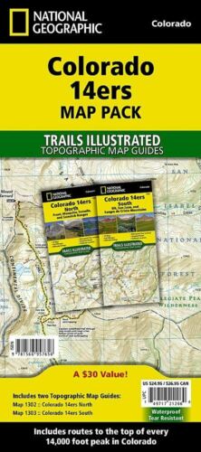 Colorado 14ers Topographic Map Guide Bundle Pack TI01021206B