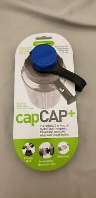 Human Gear CapCAP+ Narrow AND Wide Mouth Bottle Cap Nalgene CamelBak Blue/Gray