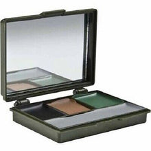 Load image into Gallery viewer, Mossy Oak 4-Color Camo Makeup Kit w/Mirror - Olive Drab/Brown/Black/Gray
