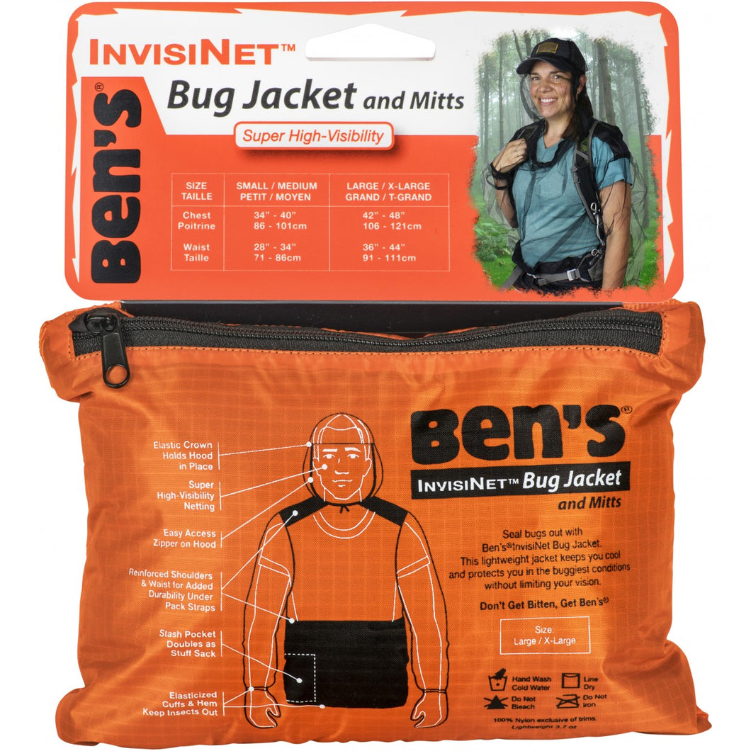 Ben's InvisiNet Bug Jacket and Mitts L/XL 0006-7221