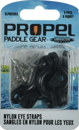 Shoreline Marine Propel Paddle Gear Kayak Nylon Eye Straps 6-Pack w/Hardware