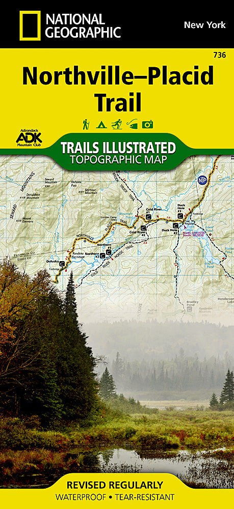 National Geographic Trails Illustrated NY Northville-Placid Trail Topo Map TI00000736
