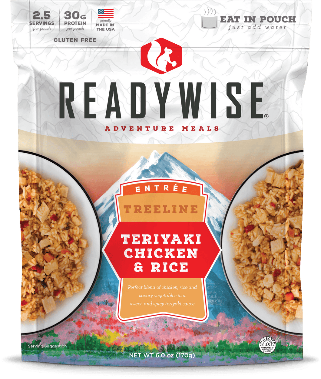 ReadyWise Treeline Teriyaki Chicken & Rice 2.5 Servings