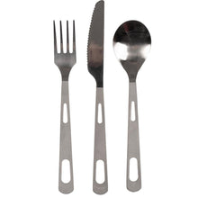 Load image into Gallery viewer, Olicamp Titanium 3-Piece Cutlery w/Carabiner 328120
