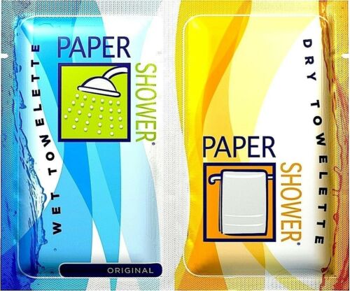 Paper Shower Original Body Wipes Wet & Dry Towelettes 10