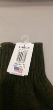 Load image into Gallery viewer, Newberry Knitting Wool/Nylon Blend Liner Gloves Pair Size L Forest Green Glove

