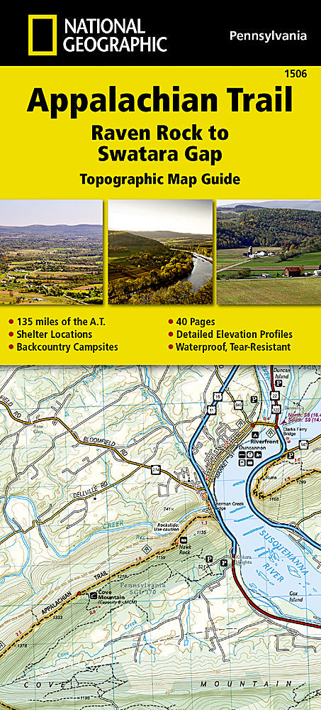 National Geographic Appalachian Trail Map Guide PA Raven Rock - Swatara Gap TI00001506