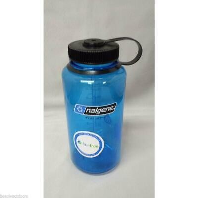 Nalgene Wide Mouth 32oz BPA Free Tritan Water Bottle Slate Blue w/Black Lid