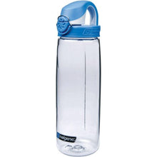 Load image into Gallery viewer, Nalgene On The Fly 24oz Water Bottle Clear w/Seaport Blue OTF Cap - BPA Free
