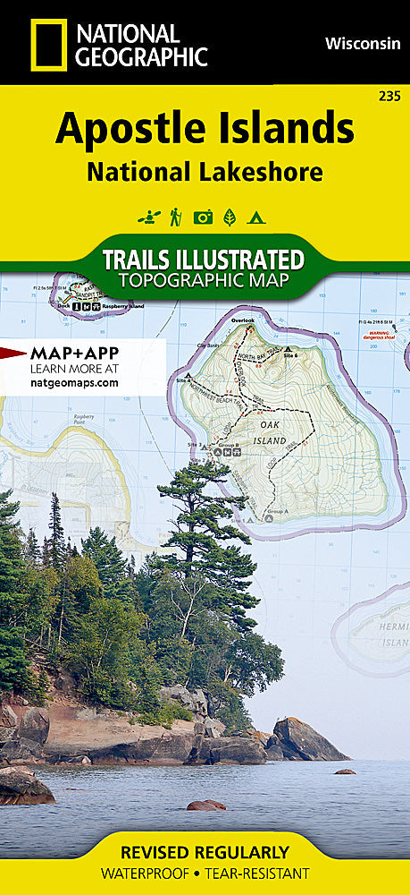 National Geographic WI Apostle Islands Ntl Lakeshore Trails Illustrated Map TI00000235