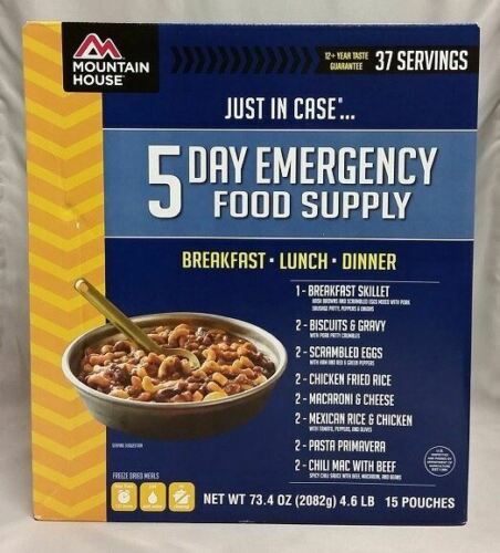 Mountain House Just In Case 5-Day Breakfast Lunch Dinner Freeze Dried Meal Kit