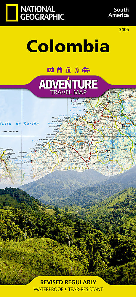 National Geographic Adventure Map Colombia South America AD00003405