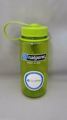 Nalgene Wide Mouth 16oz BPA Free Tritan Water Bottle Spring Green w/Green Lid