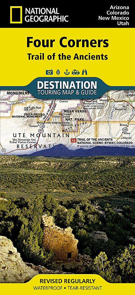 National Geographic Destination Map Four Corners Trail of the Ancients 1020628