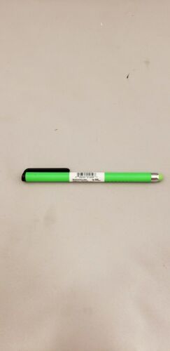 Atomic Micro Slim Green Stylus for Smart Phone/Tablet w/Rubber Tip & Pocket Clip